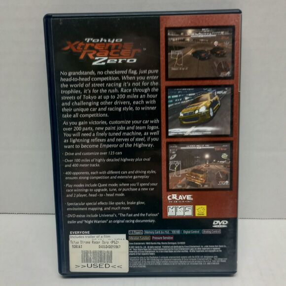 Tokyo Xtreme Racer Zero Sony PlayStation 2 PS2 Complete Edition Disc/Manual/Case - Picture 2 of 3